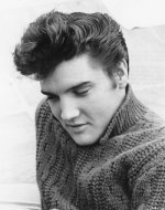 Elvis Presley Black and White Photo