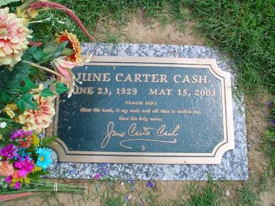 June Carter Cash Funeral Tombstone